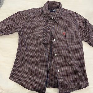 Vintage 90’s Stussy USA Women’s S Plaid Button Up Shirt Half Sleeve